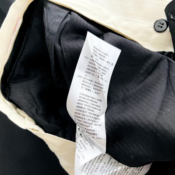 Alexander McQueen Dress Pant Cigarette Flat Front Trouser Wool Black 44 NEW $990 - Picture 9 of 13